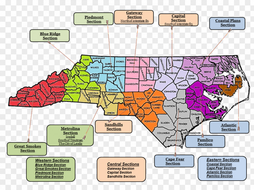 Map Piedmont North Carolina Cartoon Line PNG