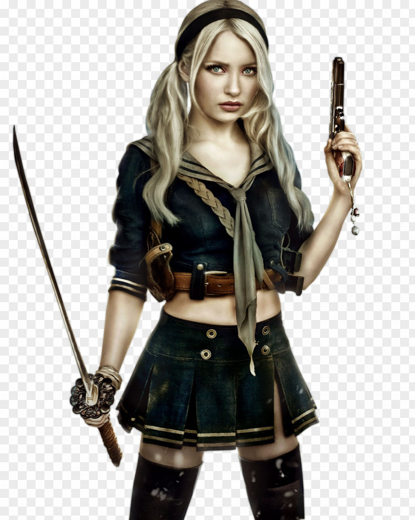 Punch Emily Browning Sucker Cosplay Babydoll Costume PNG