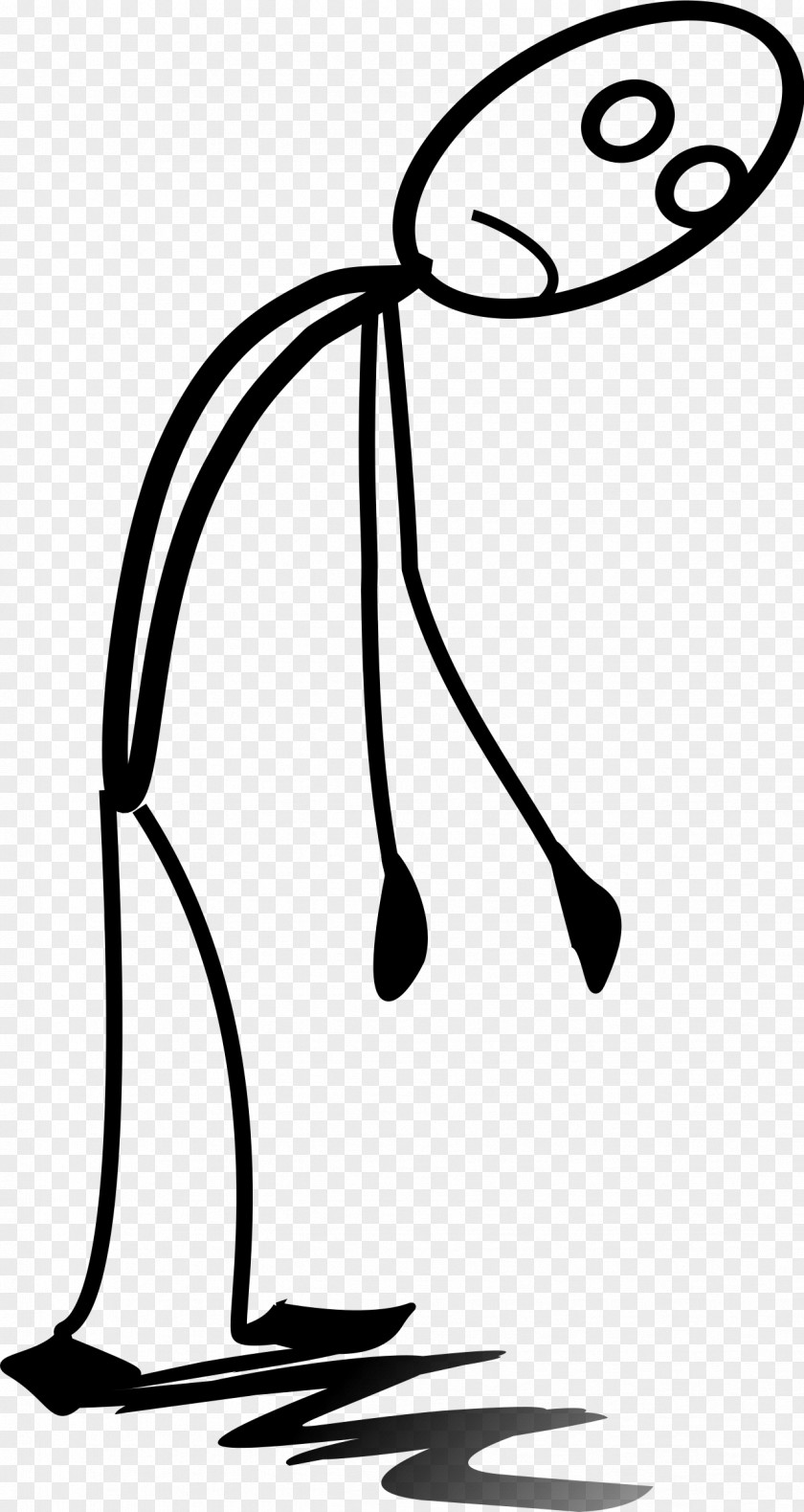 Stick Figure Feeling Tired Clip Art PNG