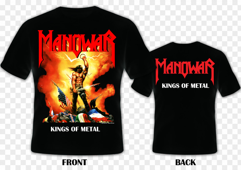T-shirt Kings Of Metal Manowar Heavy Guns N' Roses PNG