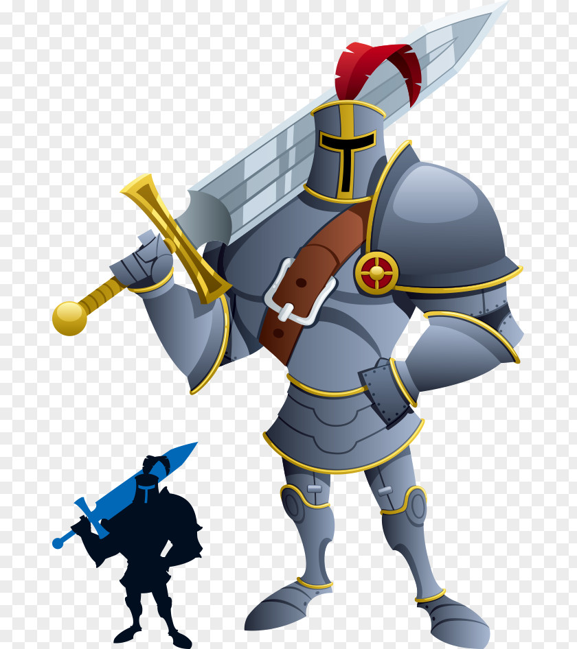 Carrying A Samurai Sword Vector Cartoon Knight Royalty-free Illustration PNG