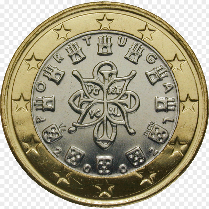Coin Portuguese Euro Coins Portugal 1 PNG