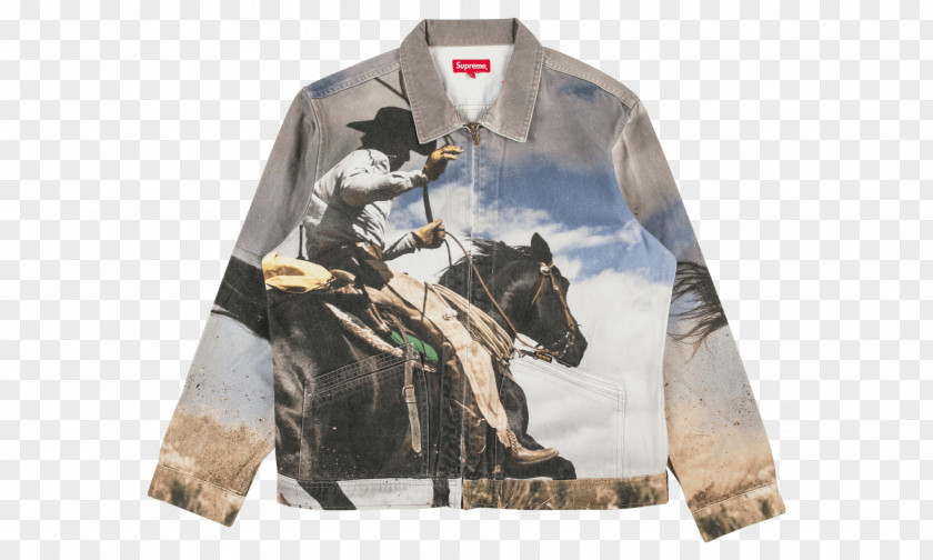 Denim Jacket Cowboy Supreme Streetwear PNG