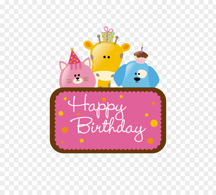 Happy Birthday Tag Cake Wedding Invitation Greeting Card Clip Art PNG