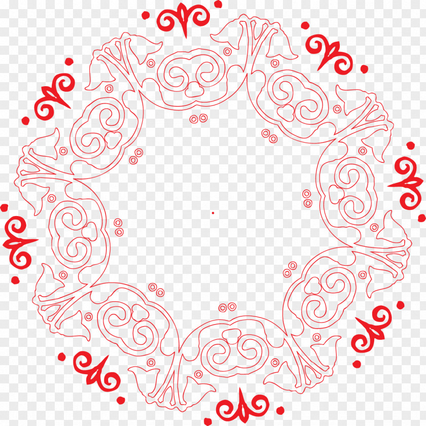Red Edge Pattern Clip Art PNG
