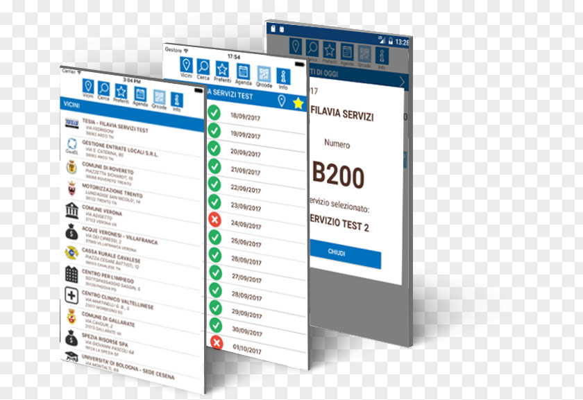 Demo App FilaVia ® Sistemi Elimina Code, Customer Flow Management Systems Tesia Brand BookingAPP PNG