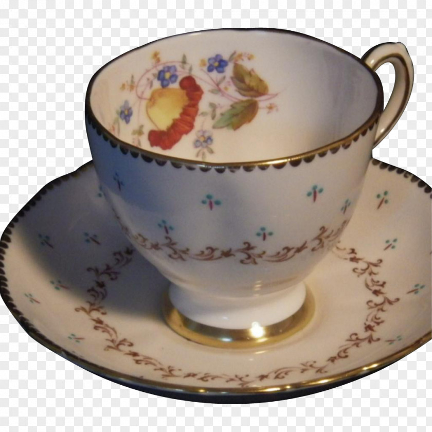 Plate Coffee Cup Saucer Porcelain Bone China PNG