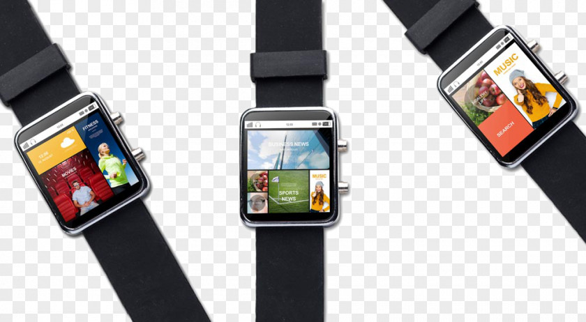 Three Watches Mobile Phone Smartwatch Stock Photography PNG