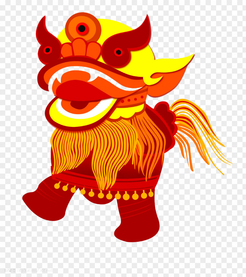 Flat Lion Chinese New Year U624bu6284u5831 Traditional Holidays Antithetical Couplet Fai Chun PNG