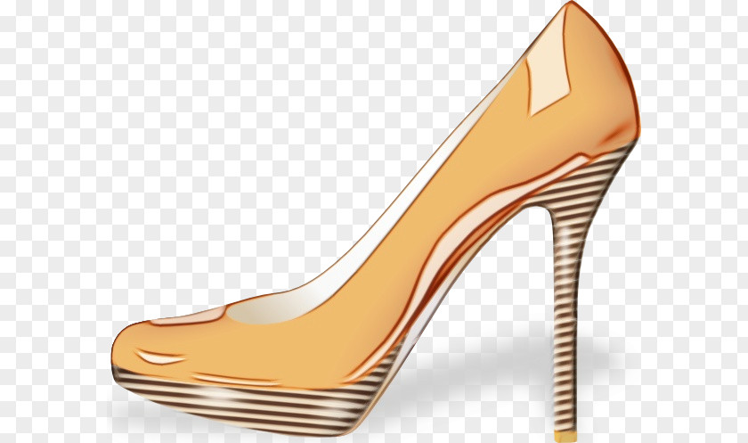 Sandal Yellow Beige Heel Font PNG