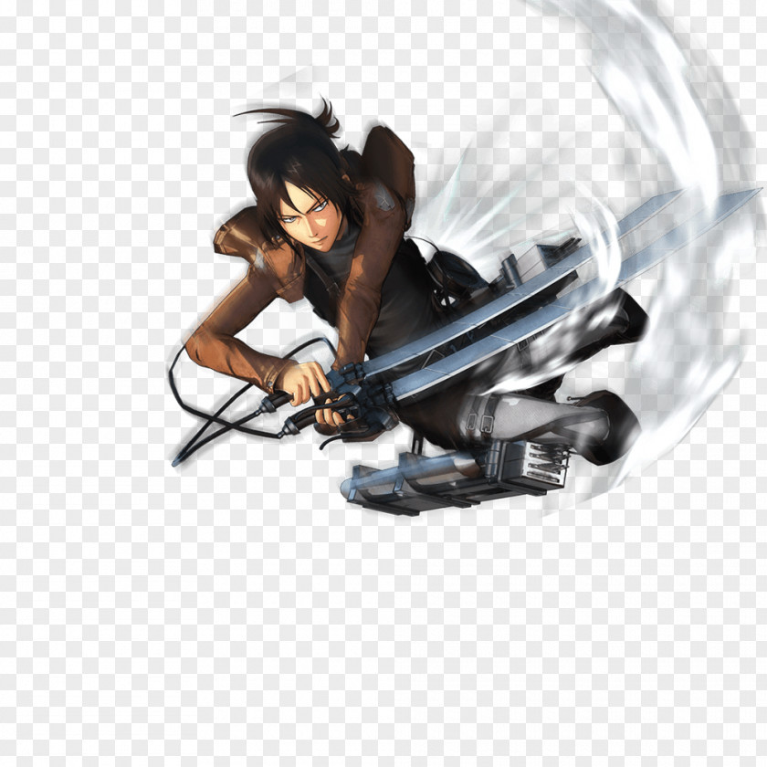 Attack A.O.T.: Wings Of Freedom Eren Yeager Mikasa Ackerman On Titan 2 PNG