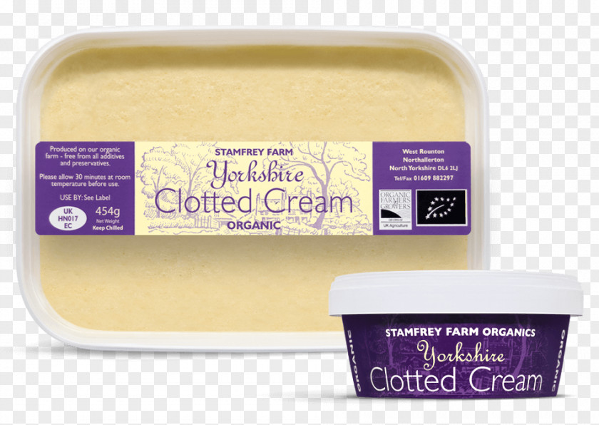 Clotted Cream Milk Stamfrey Farm Organic Food PNG