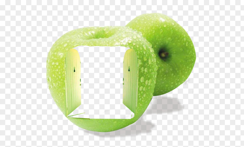 Creative Green Apple Granny Smith PNG