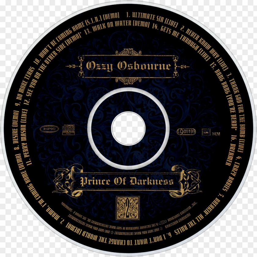 Prince Of Darkness Phonograph Record 78 RPM Album Cylinder PNG