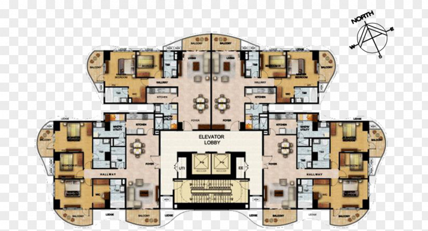 Upscale Residential Quarter Floor Plan Condominium Lobby Townhouse PNG