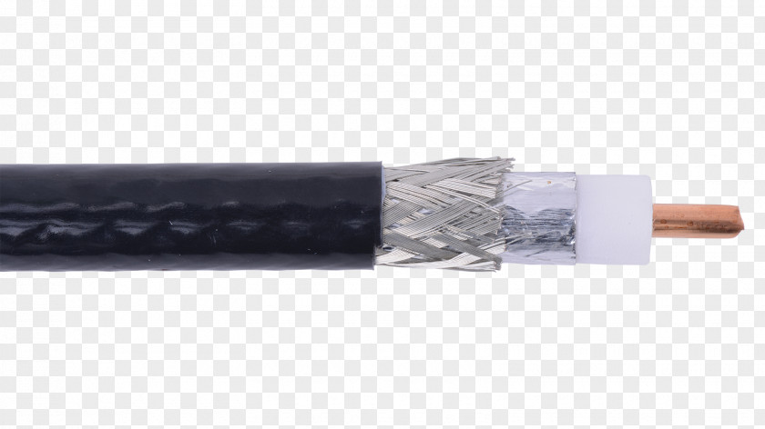 Coaxial Cable RG-6 Television Black PNG