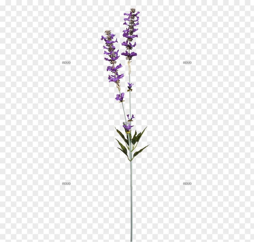 English Lavender Twig Branch Artificial Flower Shrub PNG