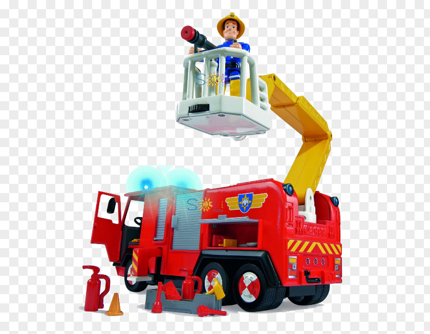 Firefighter Fire Engine Toy Siren Car PNG