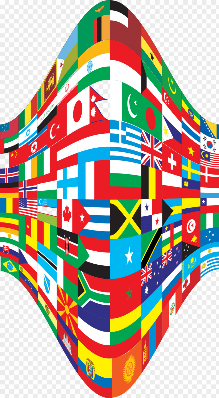 Flags Of The World Perspective Clip Art PNG