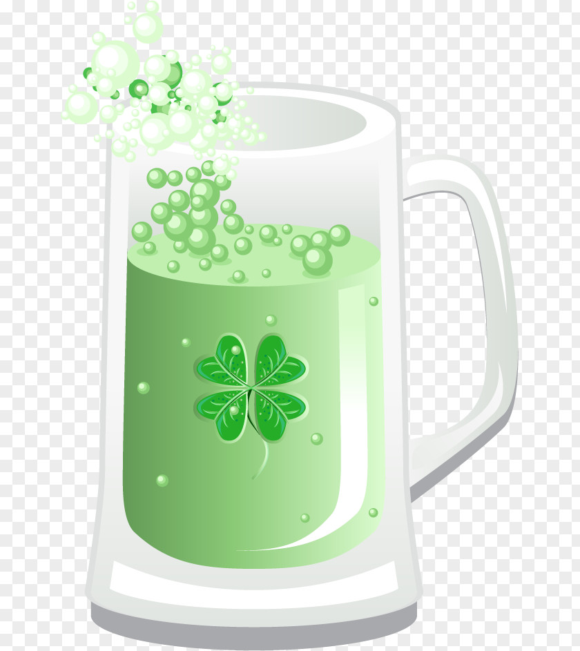 Vector Clover Cup Mug Drink Four-leaf PNG