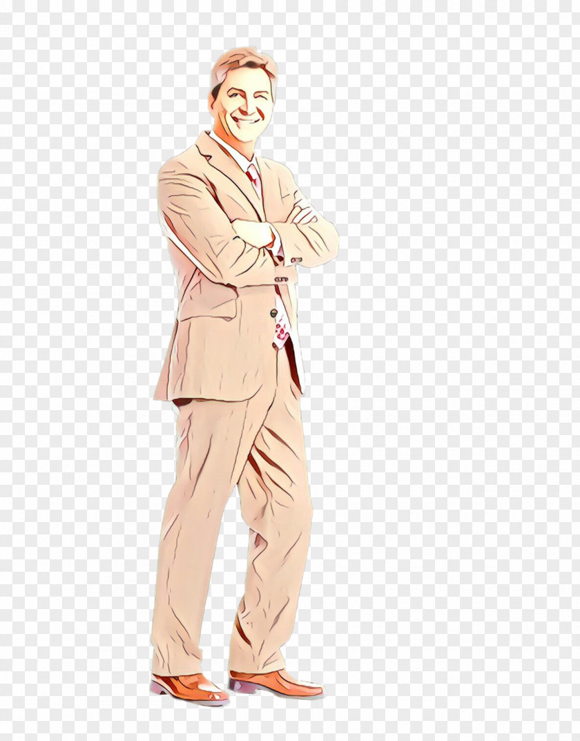 Clothing Standing Suit Beige Khaki PNG