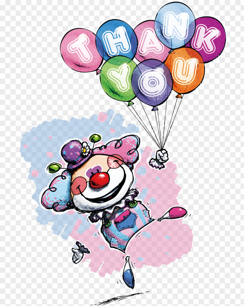 Take The Balloon's Clown Poster Illustration PNG
