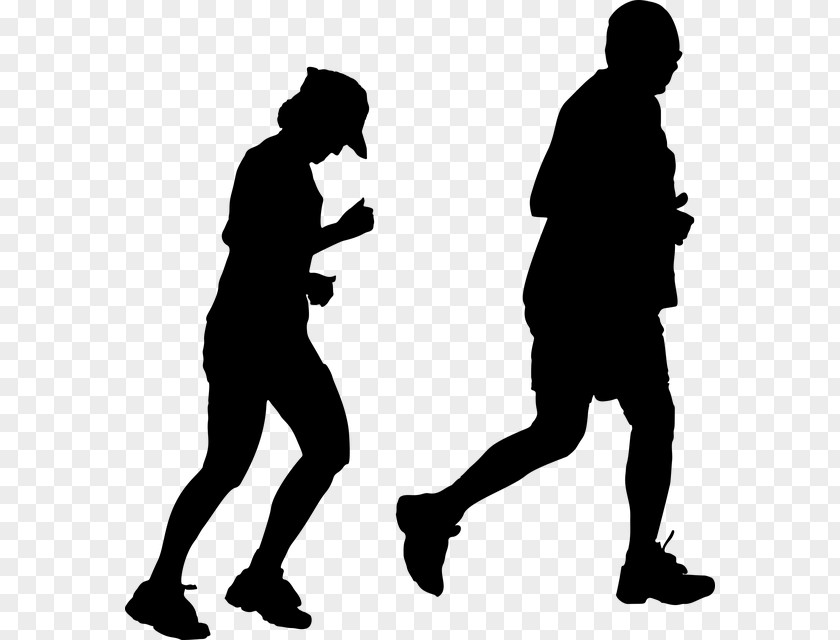 Jogging Silhouette Running Sport Clip Art PNG