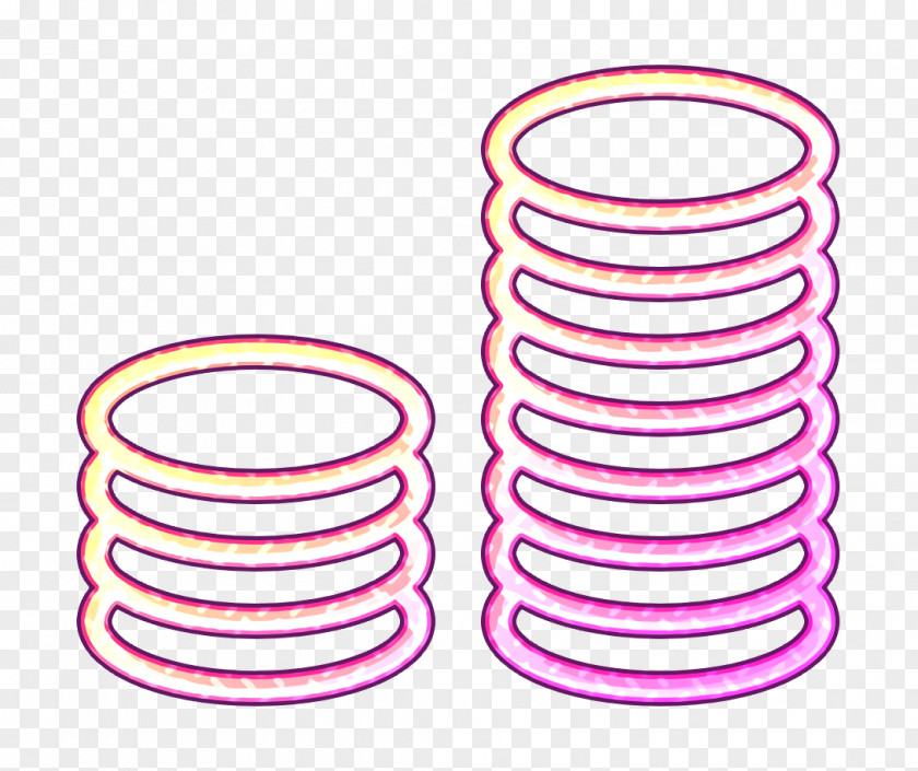 Magenta Pink Business Icon Coin Finance PNG