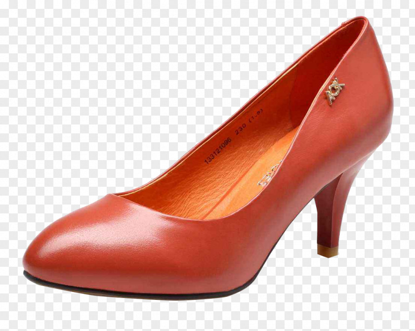 Orange Commuter High Heels Slipper Shoe High-heeled Footwear Moccasin Red PNG