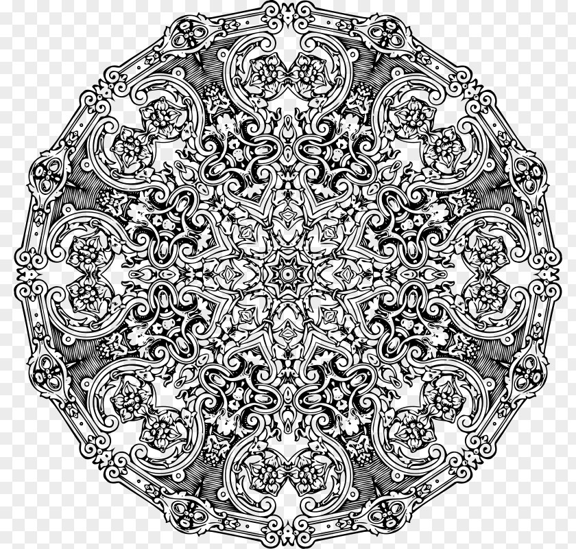 Circular Pattern Mandala Clip Art PNG