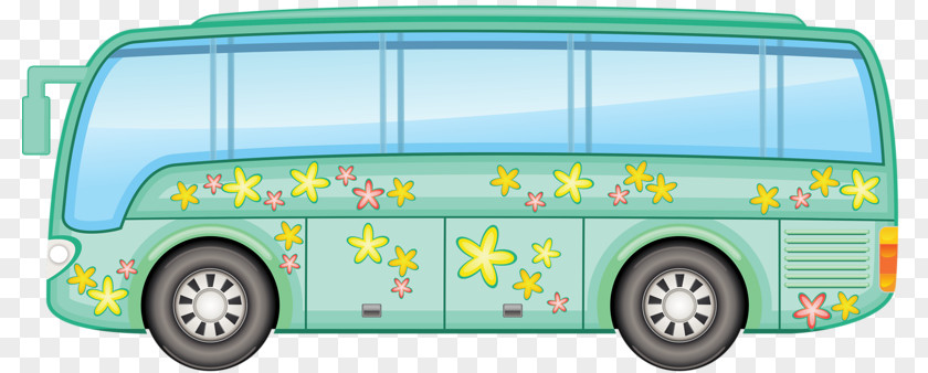 Green Bus Public Transport Illustration PNG