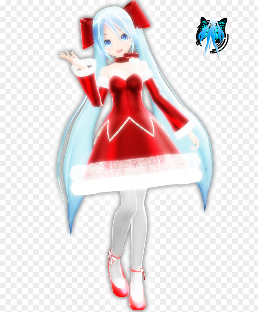 Hatsune Miku Christmas MikuMikuDance Art Gift PNG