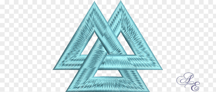 Symbol Valknut Odin Embroidery Pattern PNG