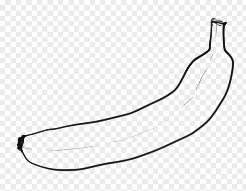 Banana Line Art Black And White Clip PNG