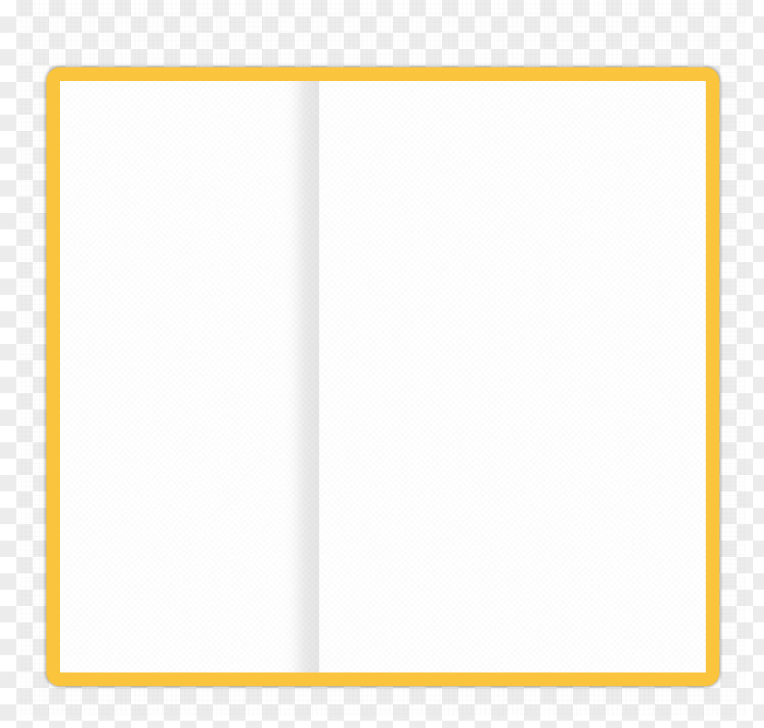 Cartoon Books Paper Picture Frame Yellow Pattern PNG