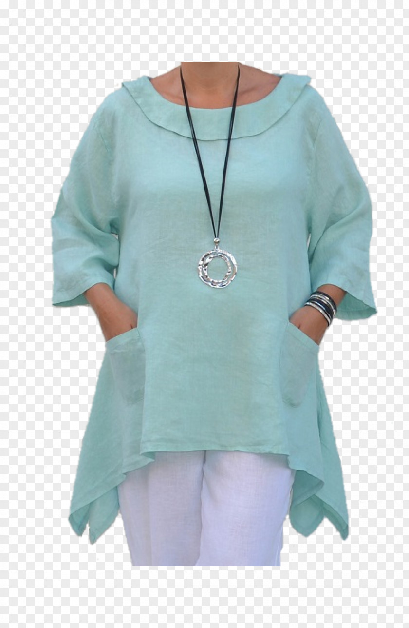 Linen Sleeve T-shirt Tunic Blouse Clothing PNG