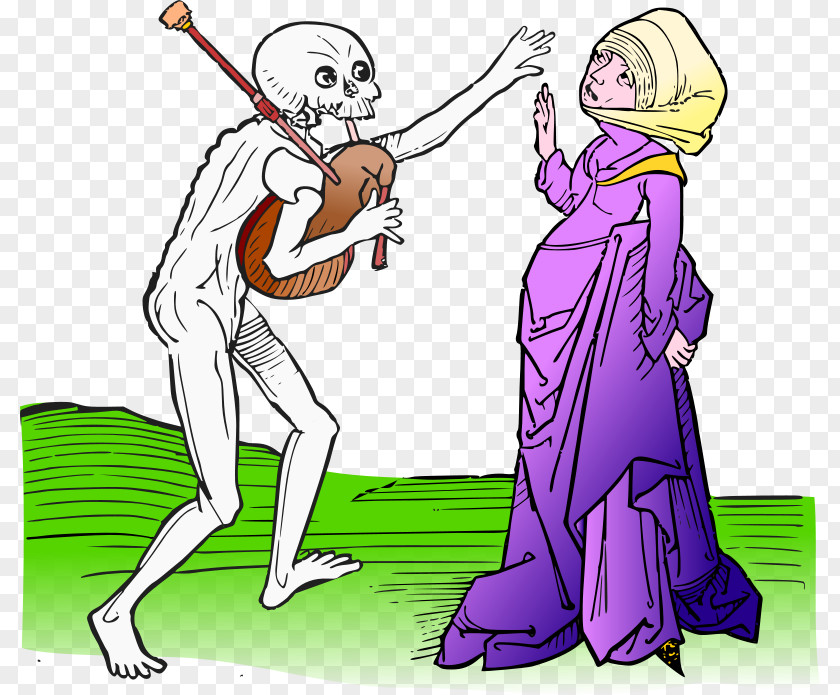 Macabre Death Danse Clip Art Drawing PNG