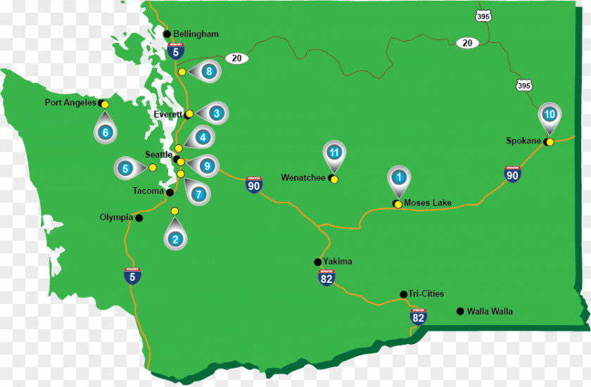 Map Washington Royalty-free PNG
