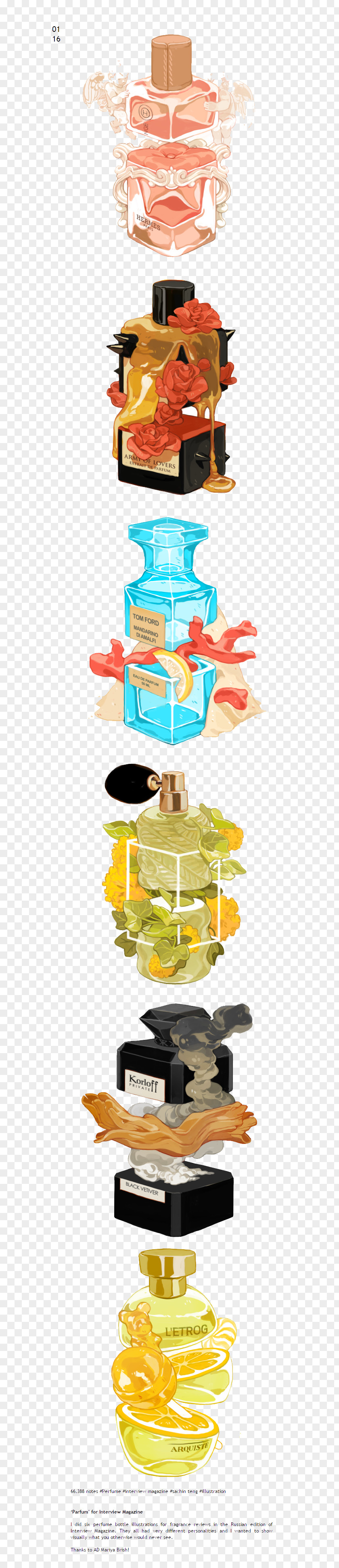 Perfume Bottle Illustration PNG