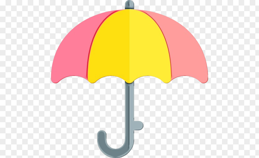 Pink Yellow Umbrella Cartoon PNG