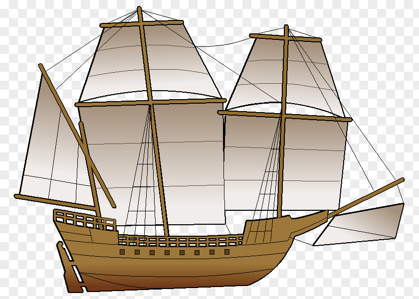 Sail Brigantine Clipper Ship Of The Line Galleon PNG