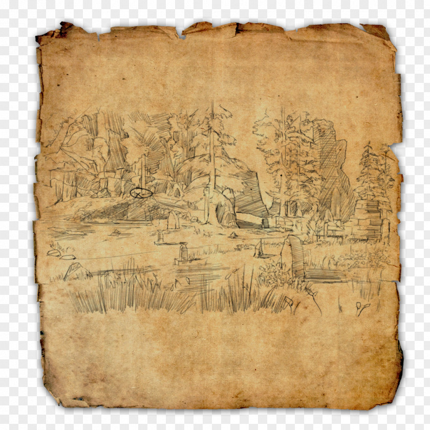 The Elder Scrolls Online V: Skyrim Treasure Map PNG
