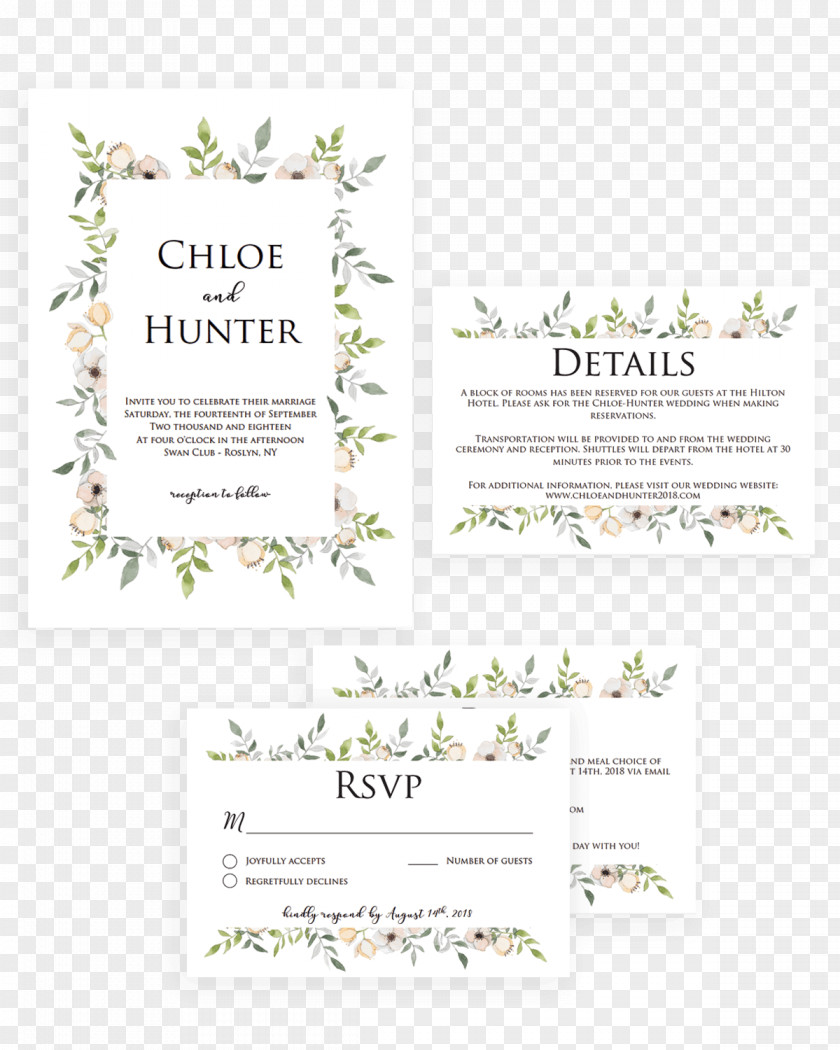 Wedding Invitation Set Greeting & Note Cards Christmas Convite PNG