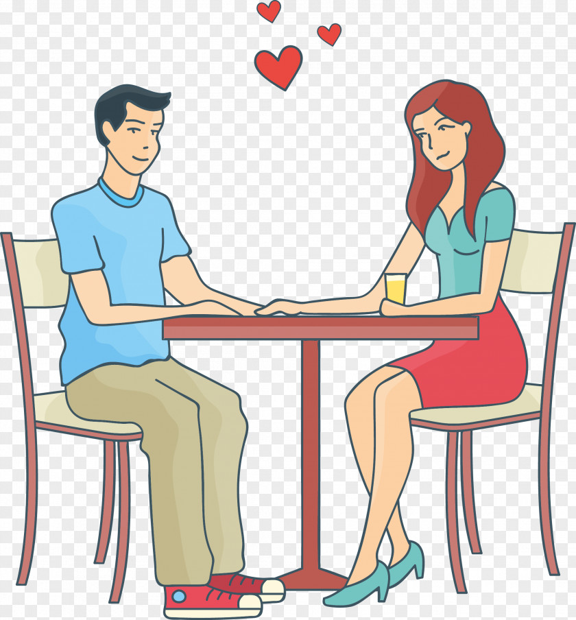 Couple Eating Restaurant Food PNG