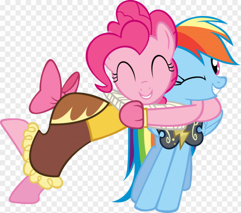 Cute Cartoons Hugging Pinkie Pie Rainbow Dash Twilight Sparkle Applejack Rarity PNG