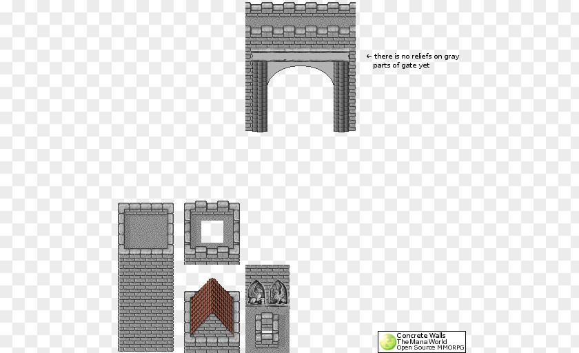Gate Facade Wall Concrete PNG