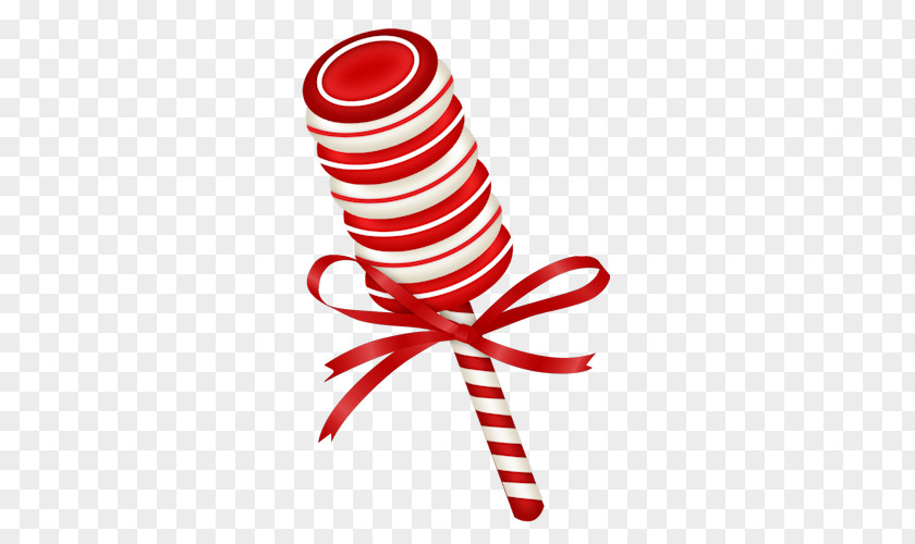 Red Christmas Candy Cane Paper Santa Claus PNG