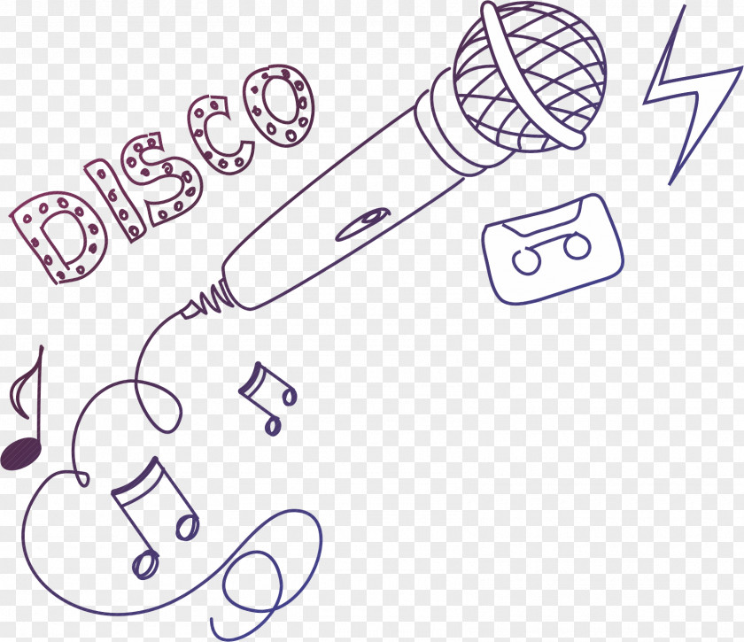 Microphone Musical Note Drawing PNG