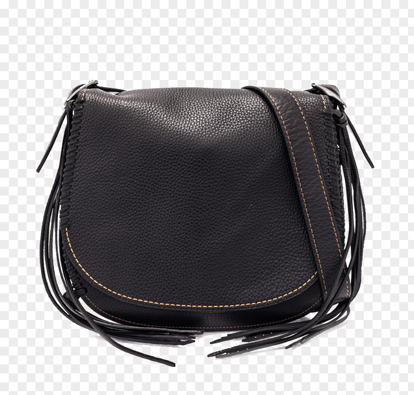 Ms. COACH Black Saddle Bag Handbag Saddlebag Slip Leather Messenger PNG