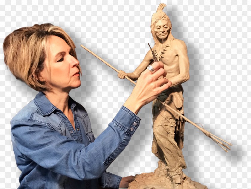 Retouch Dale Evans Wax Sculpture Art Bronze PNG